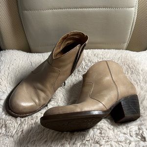 Taupe leather Born Boots Booties